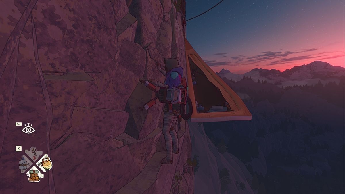Bivouac in Cairn climbing game