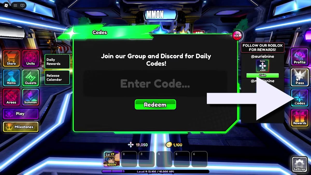 How to redeem Anime Paradox codes.