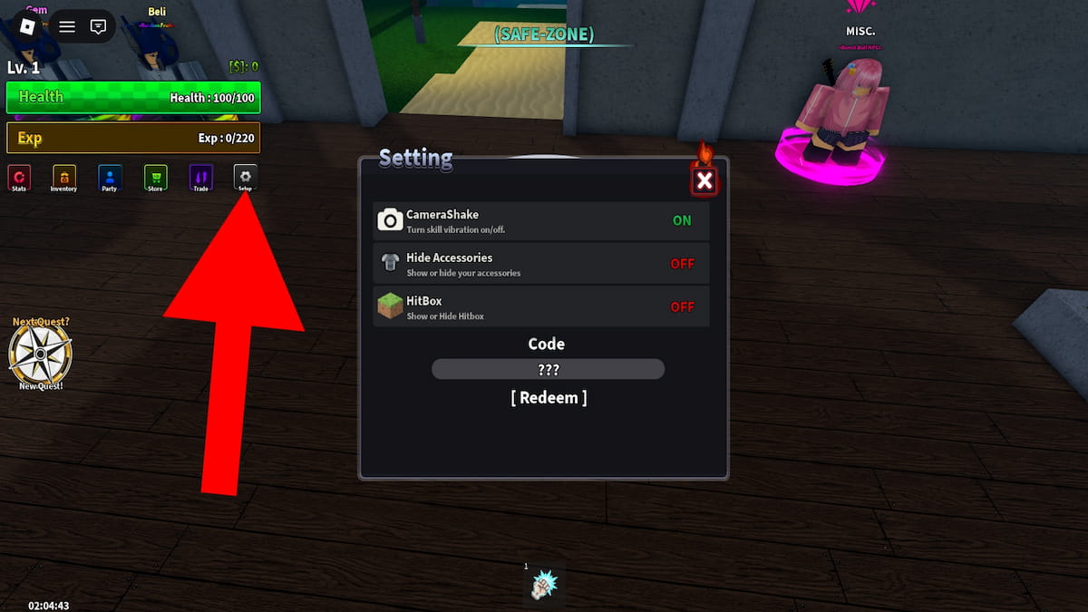 How to redeem Anime Volt codes.