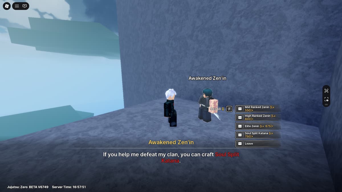 Awakened Zenin NPC Location