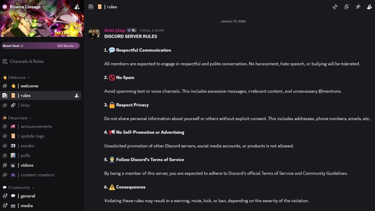 Bizarre Lineage discord