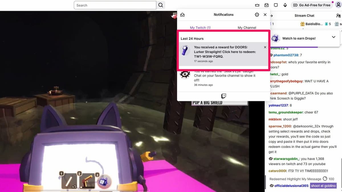 Doors Twitch Drops Codes