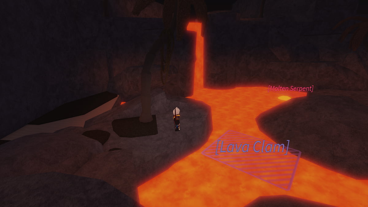 A Lava Clam pool in Fisch