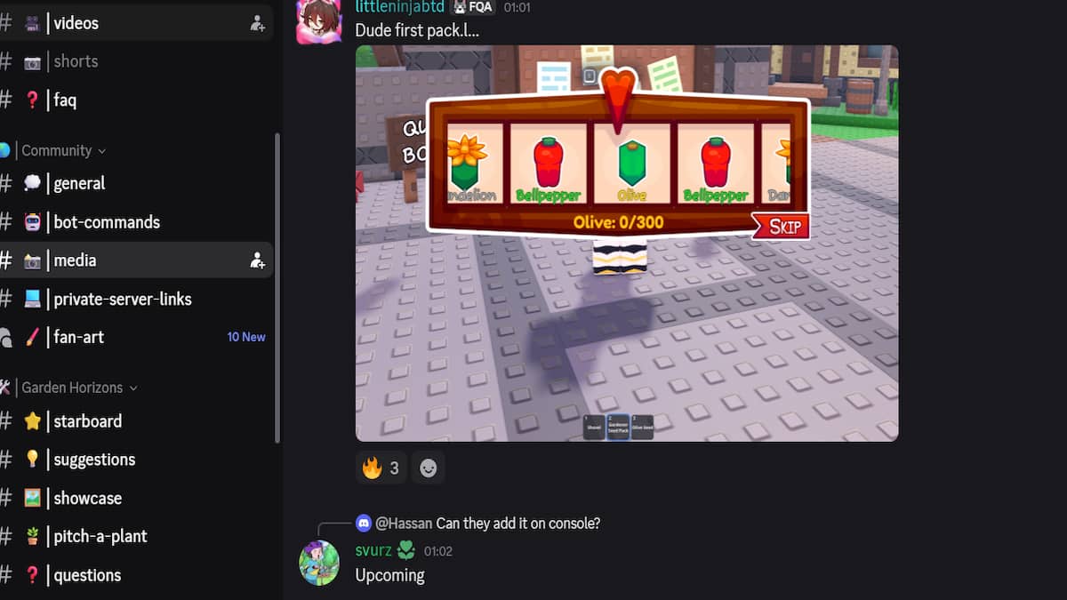 The Garden Horizons Discord Channel