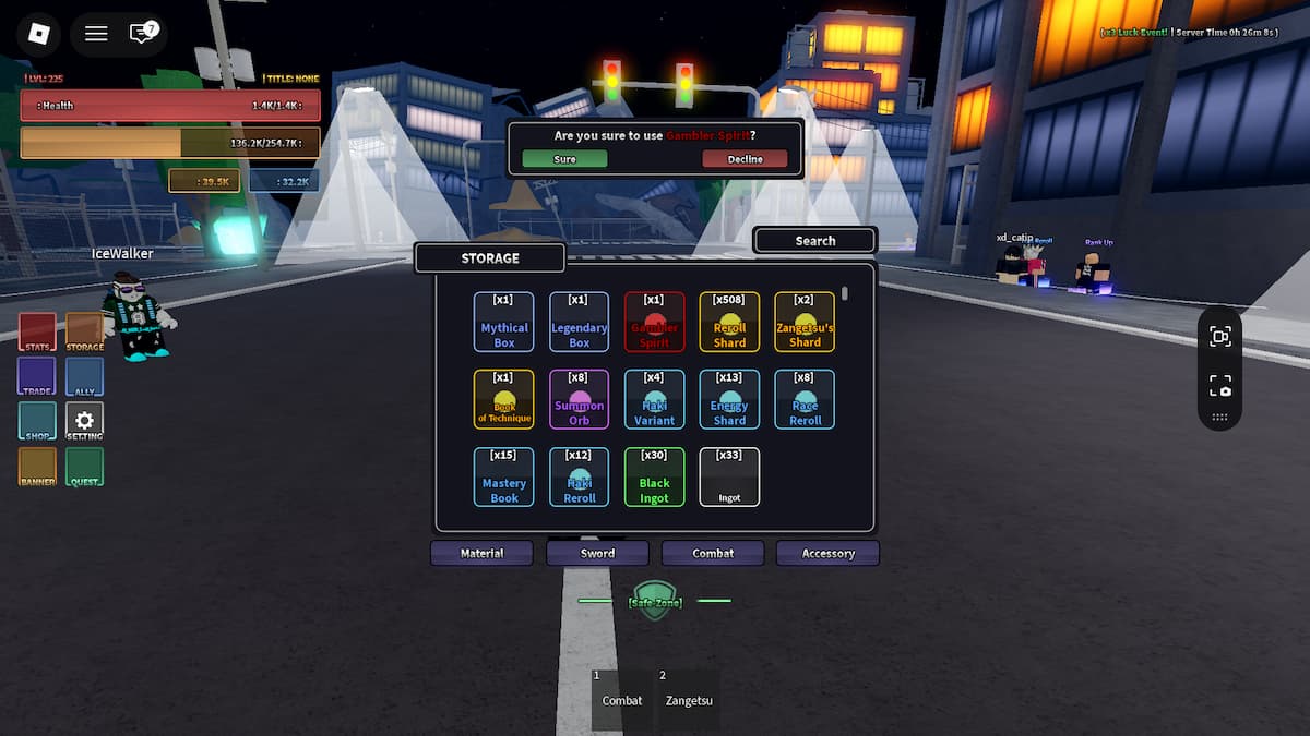 Get Gambler's Spirit in Rogue Piece