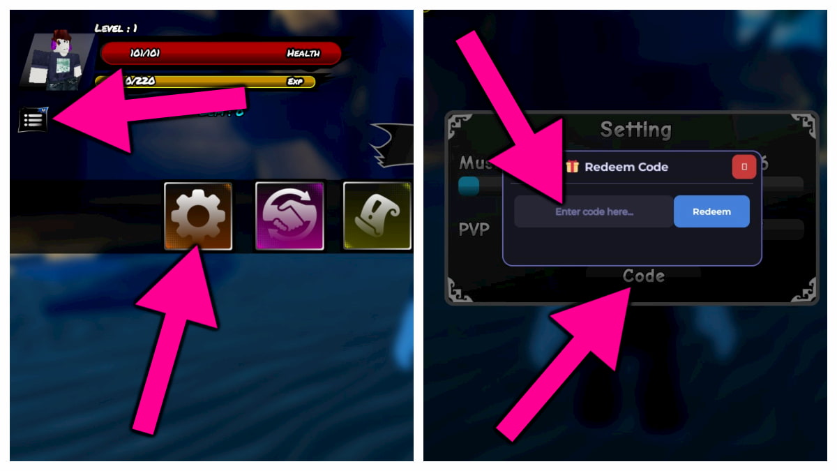 How to redeem Nexis Piece codes.