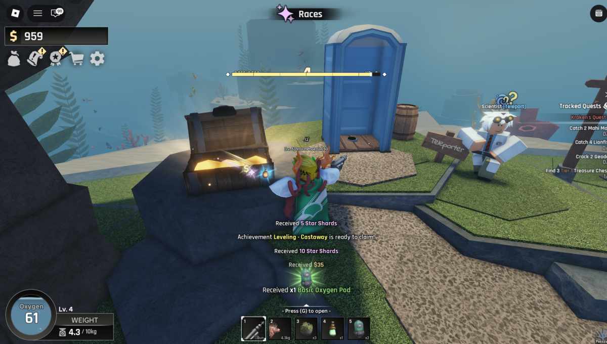 You will find treasure chests scattered around the map