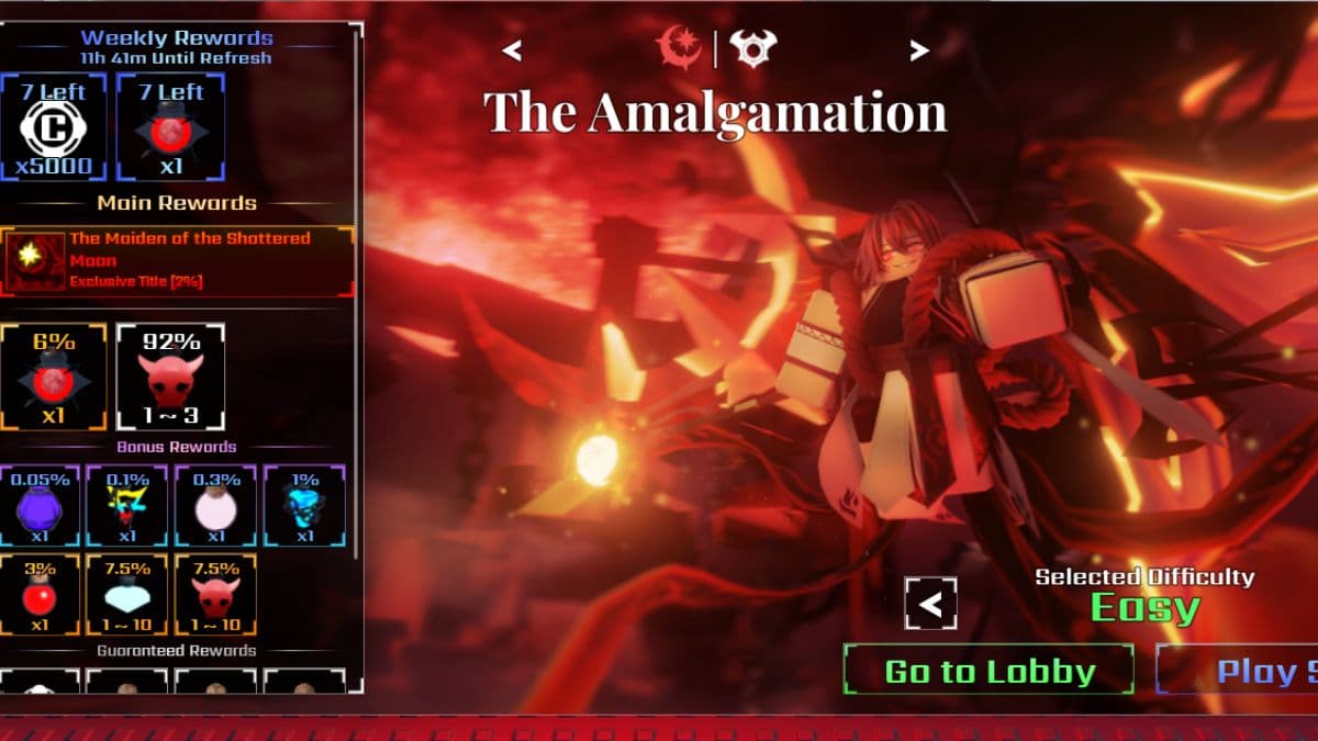 Amalgamation Boss Raid Sol's RNG
