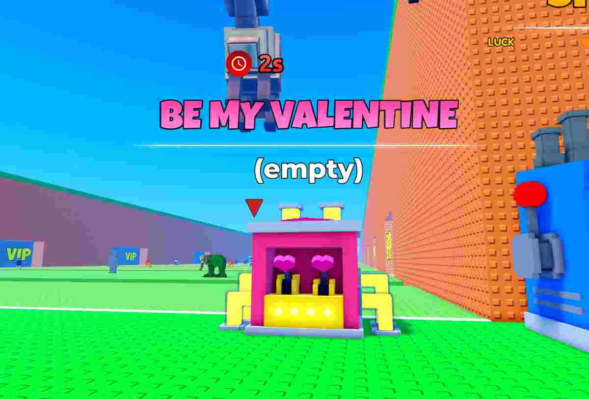 Be My Valentine machine needs two players to come together