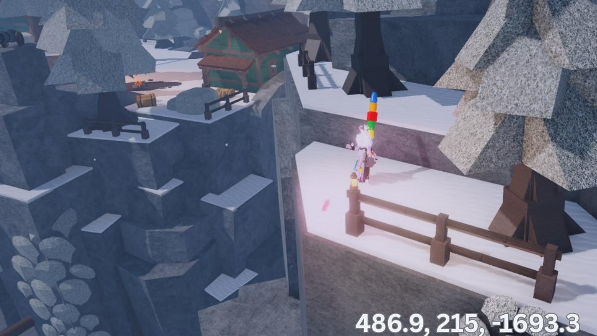 Castaway Cliffs Vial Location in Fisch