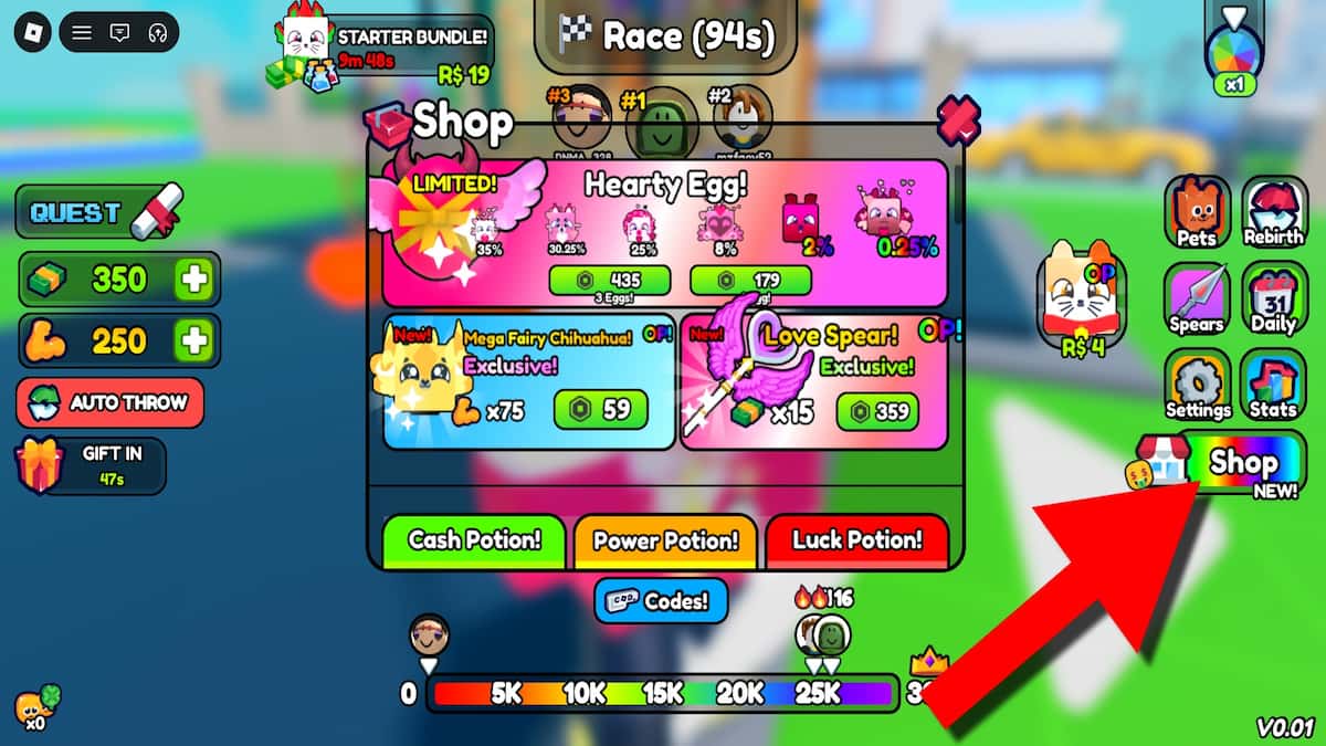 How to redeem Spear Training codes.