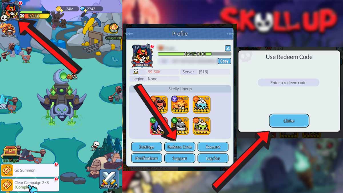 How To Redeem Skull Up Codes