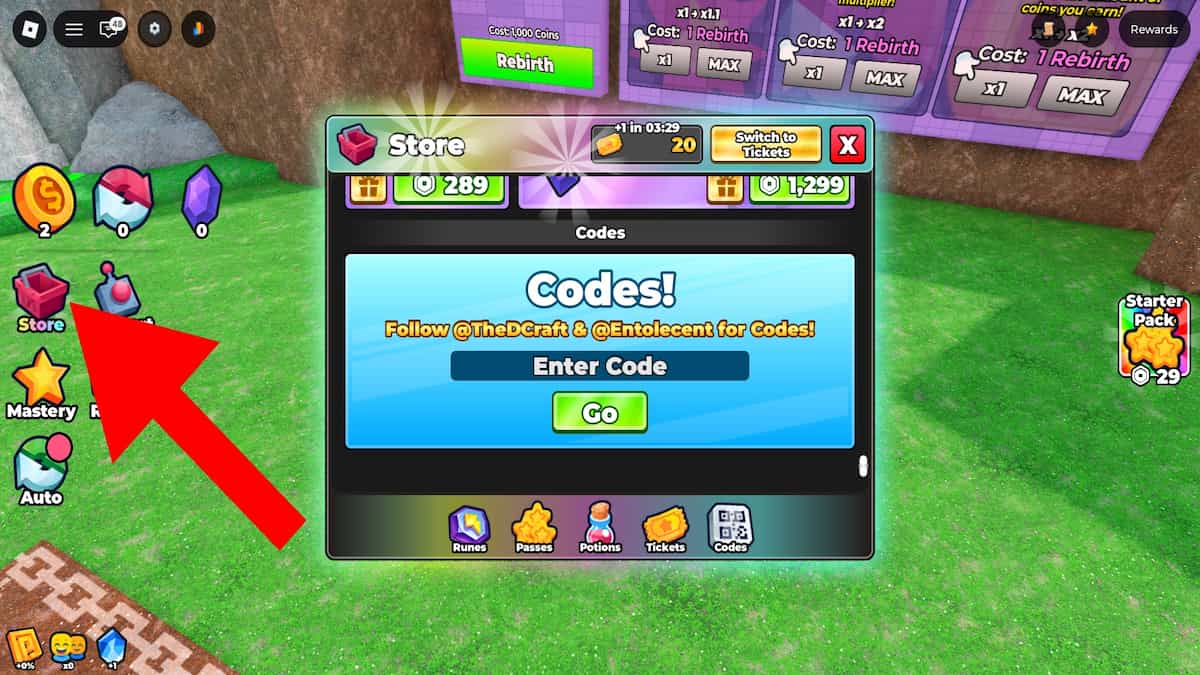 How to redeem codes for Slime Evolution