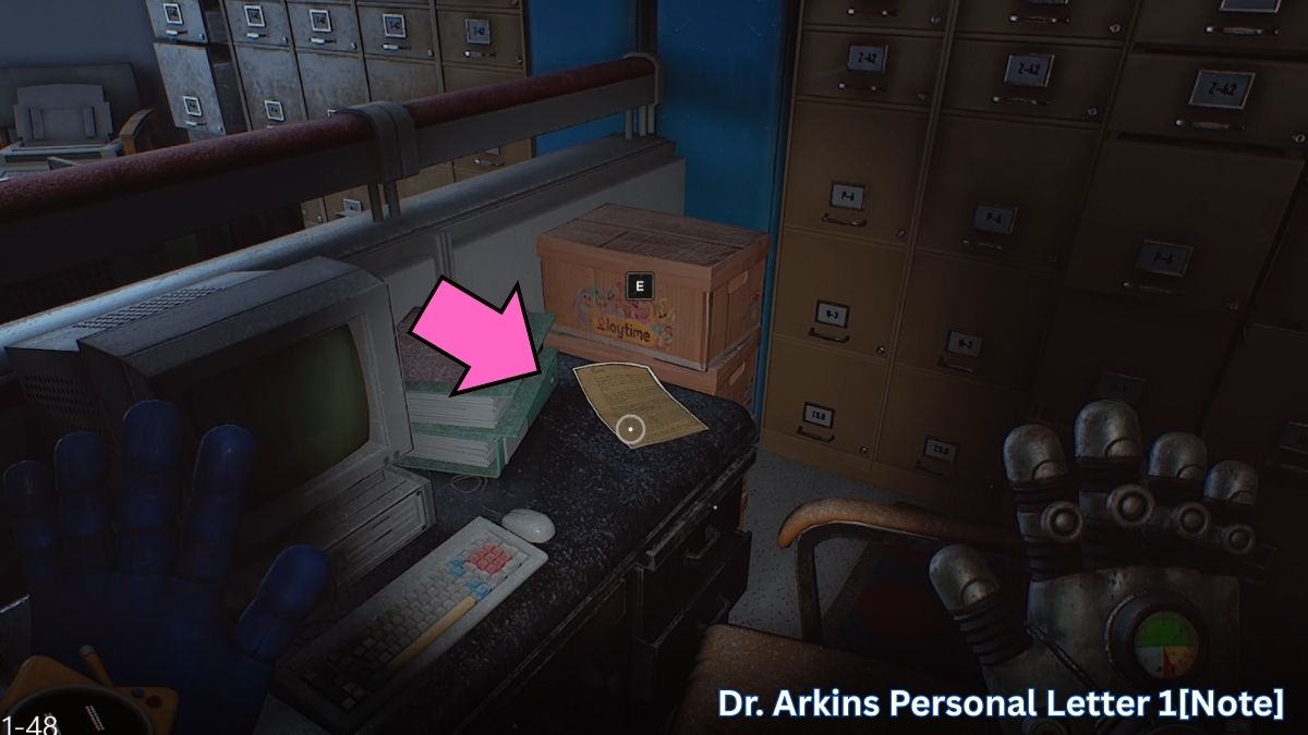 Dr. Arkins Personal Letter in Poppy Playtime