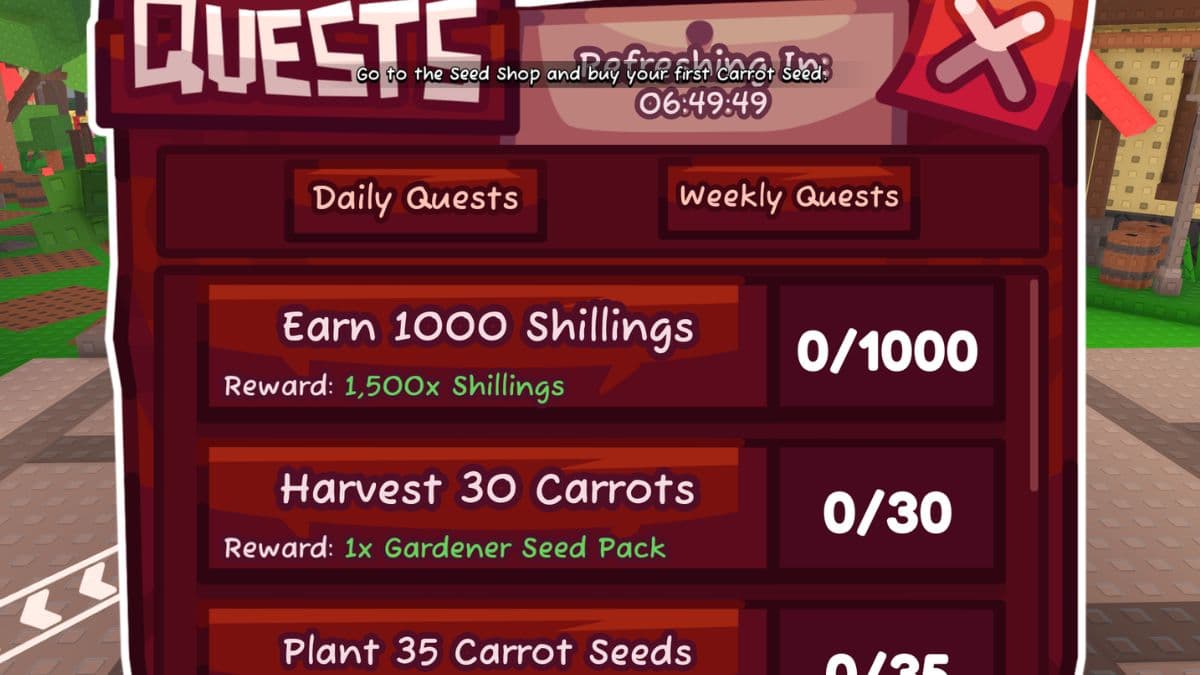 Quests Garden Horizons