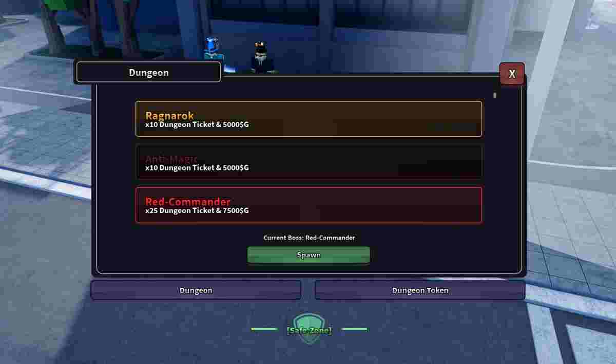 You must use Dungeon Tickets and currency to spawn this dungeon