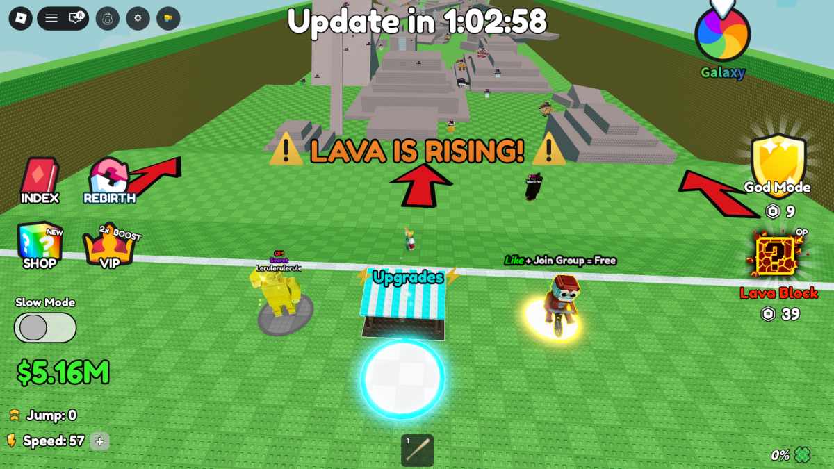 Save Brainrots from LAVA gameplay