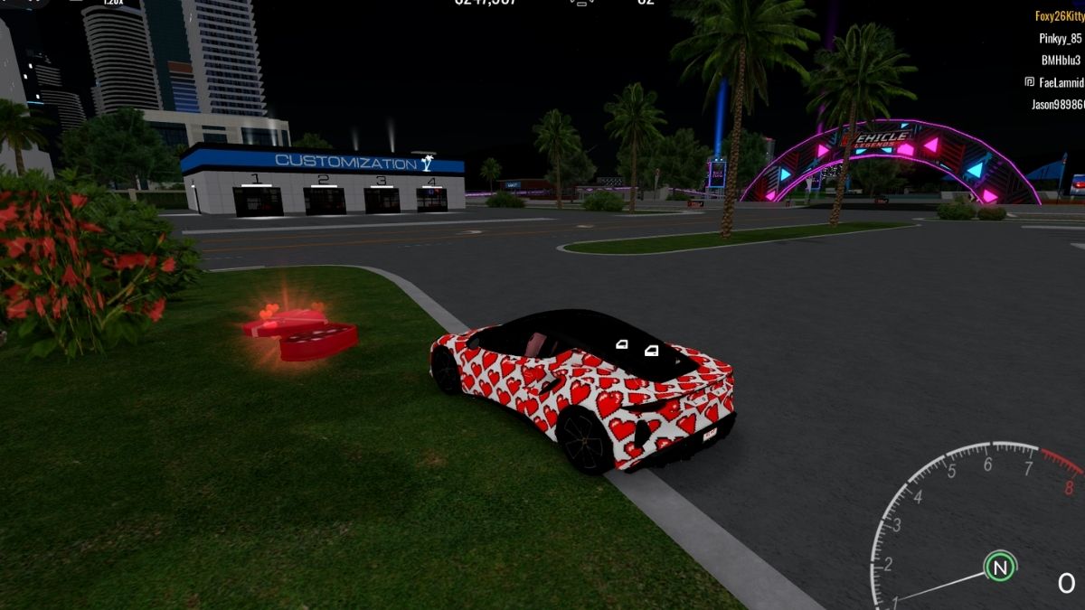 Vehicle legends box location one