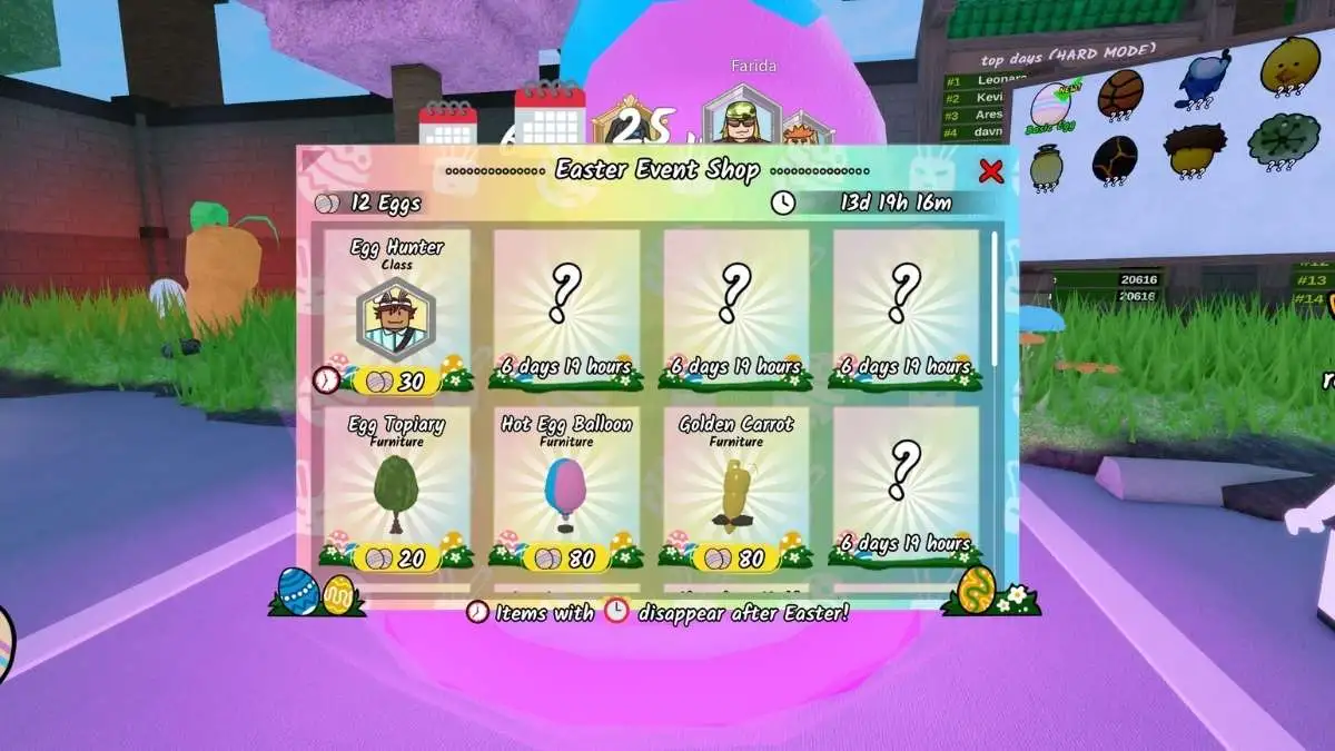 Easter Event Rewards in 99 Nights in the Forest