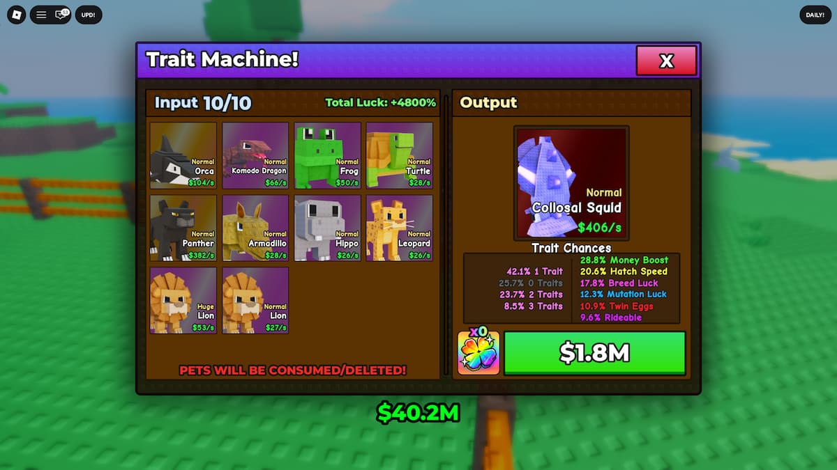 All Catch and Tame Traits