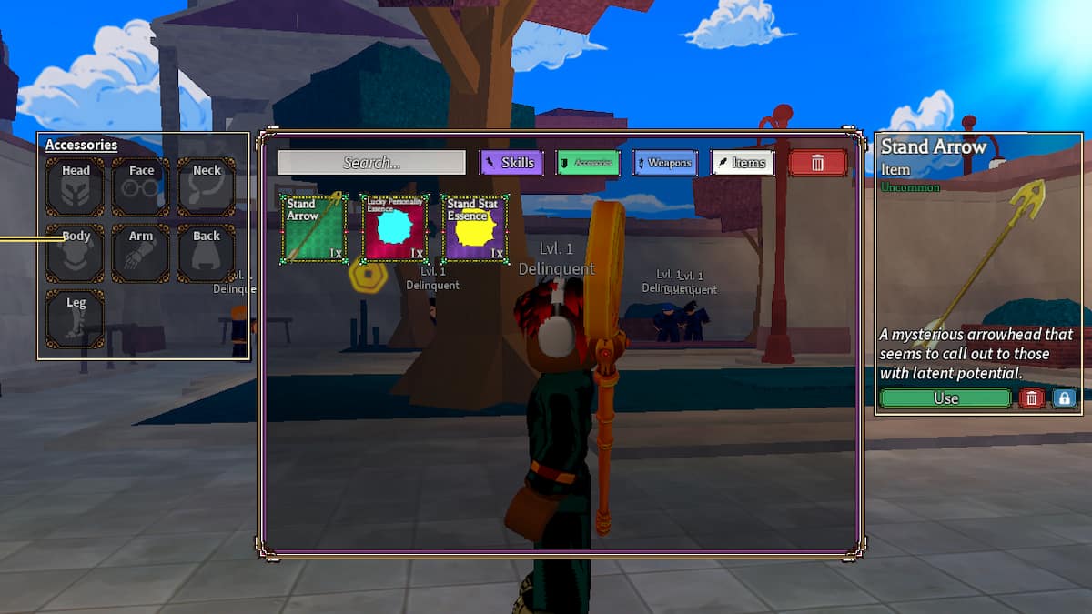 An inventory in Bizarre Lineage