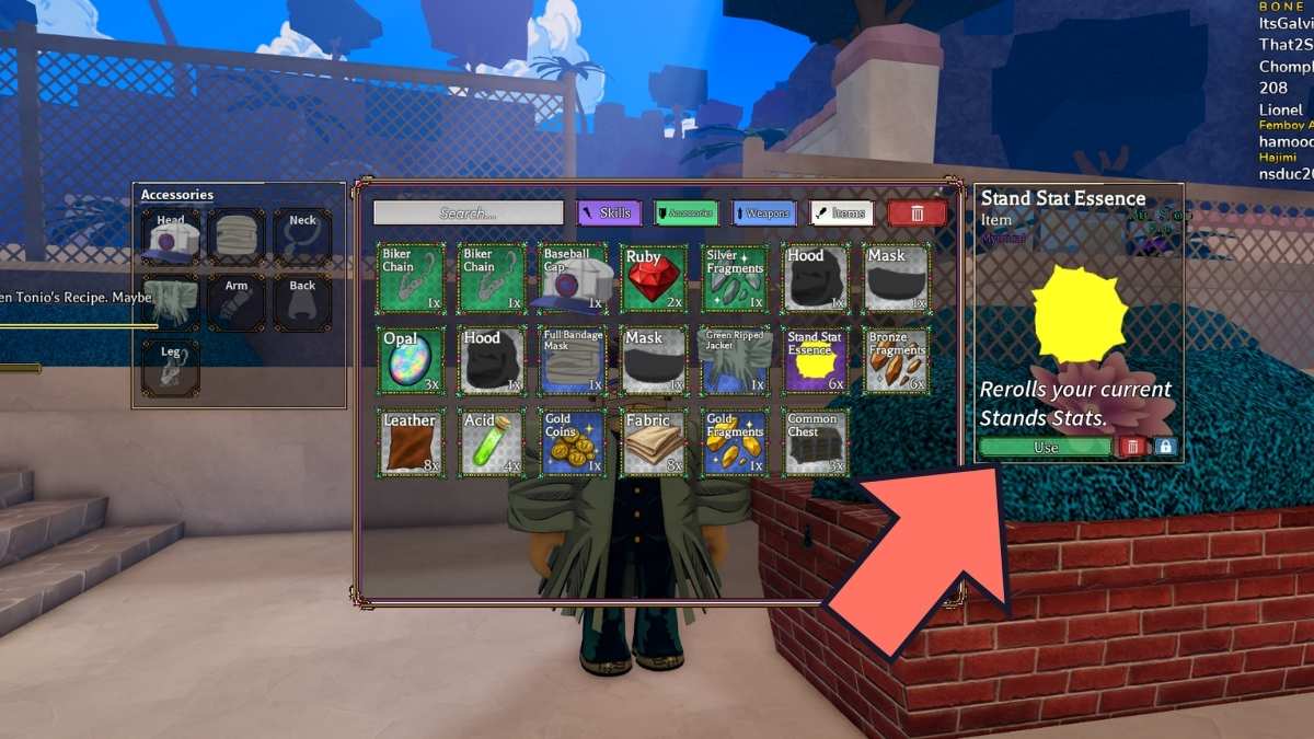 Stand Stat Essence in Bizarre Lineage