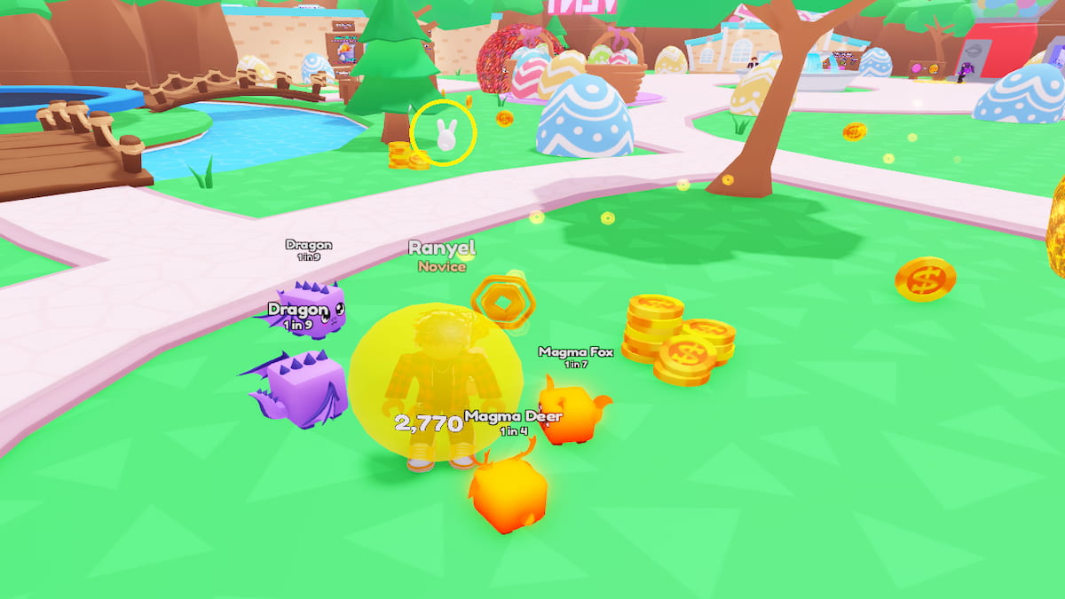 A hopping bunny in Roblox