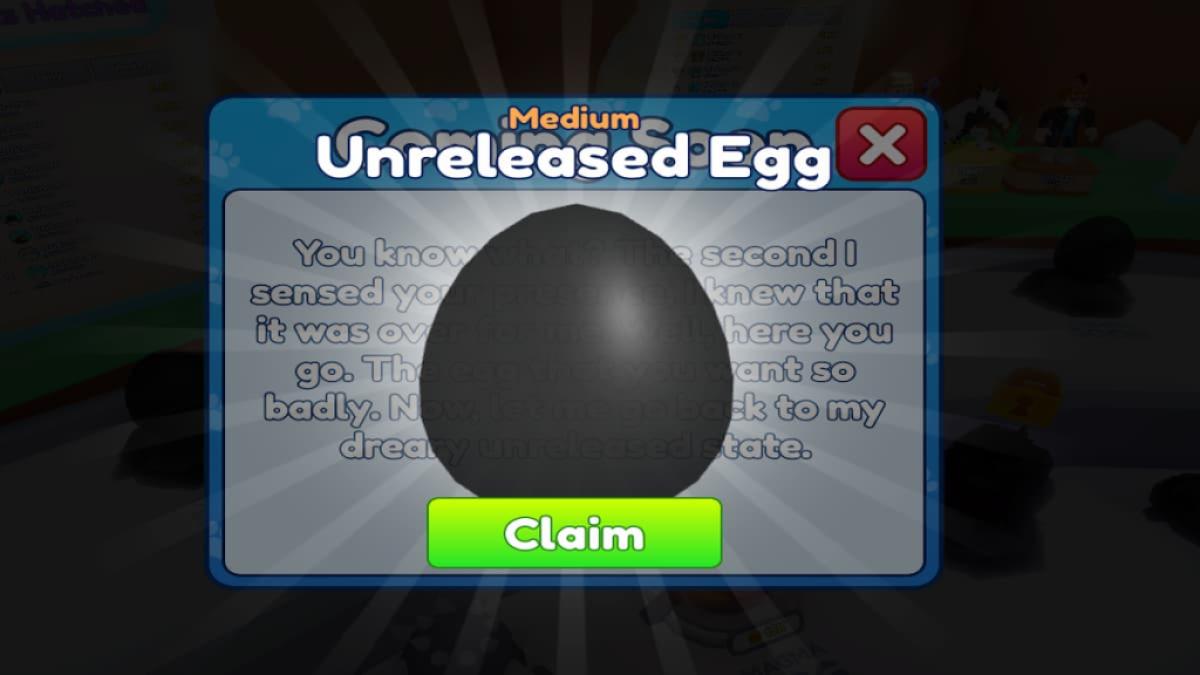 An Unreleased Egg in Roblox