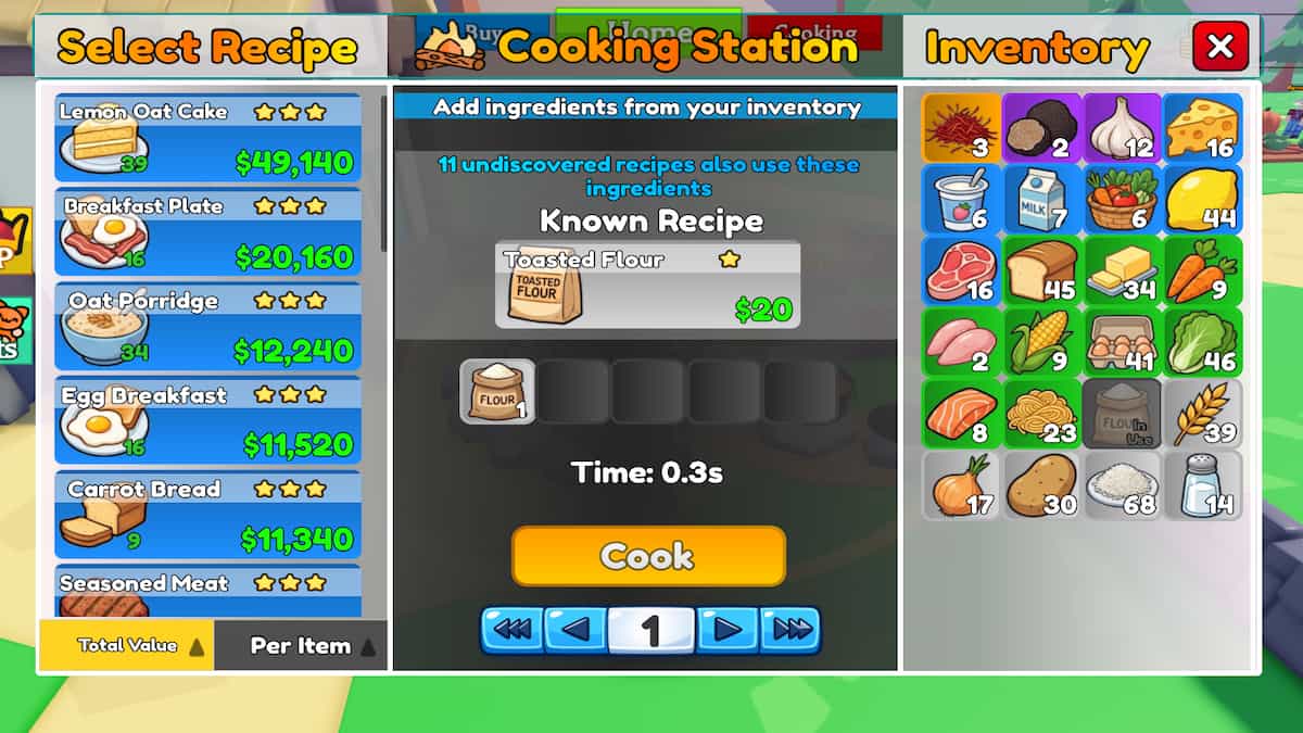 The Cooking Station in Roblox
