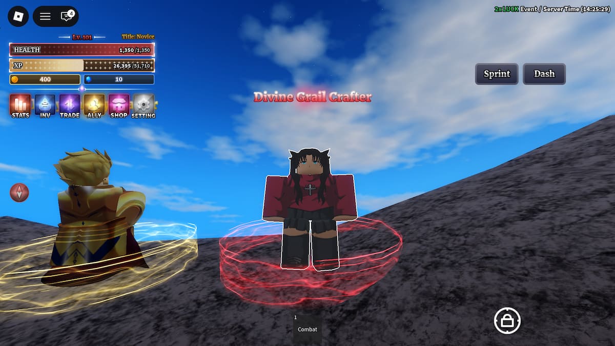 Divine Grail Crafter NPC at Sailor Piece