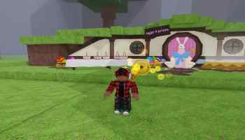 A player in front of the Easter Event