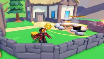 A player near a cooking pot