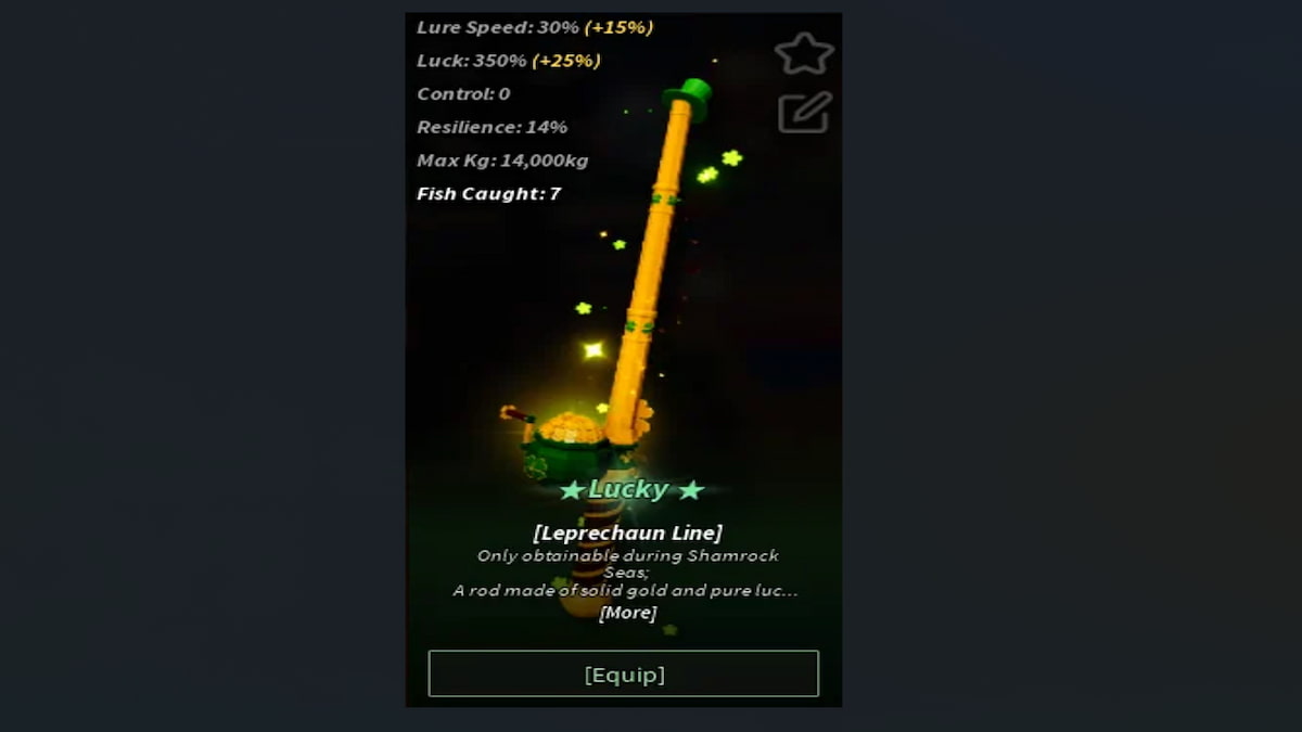 The Leprechaun Line Rod Stats
