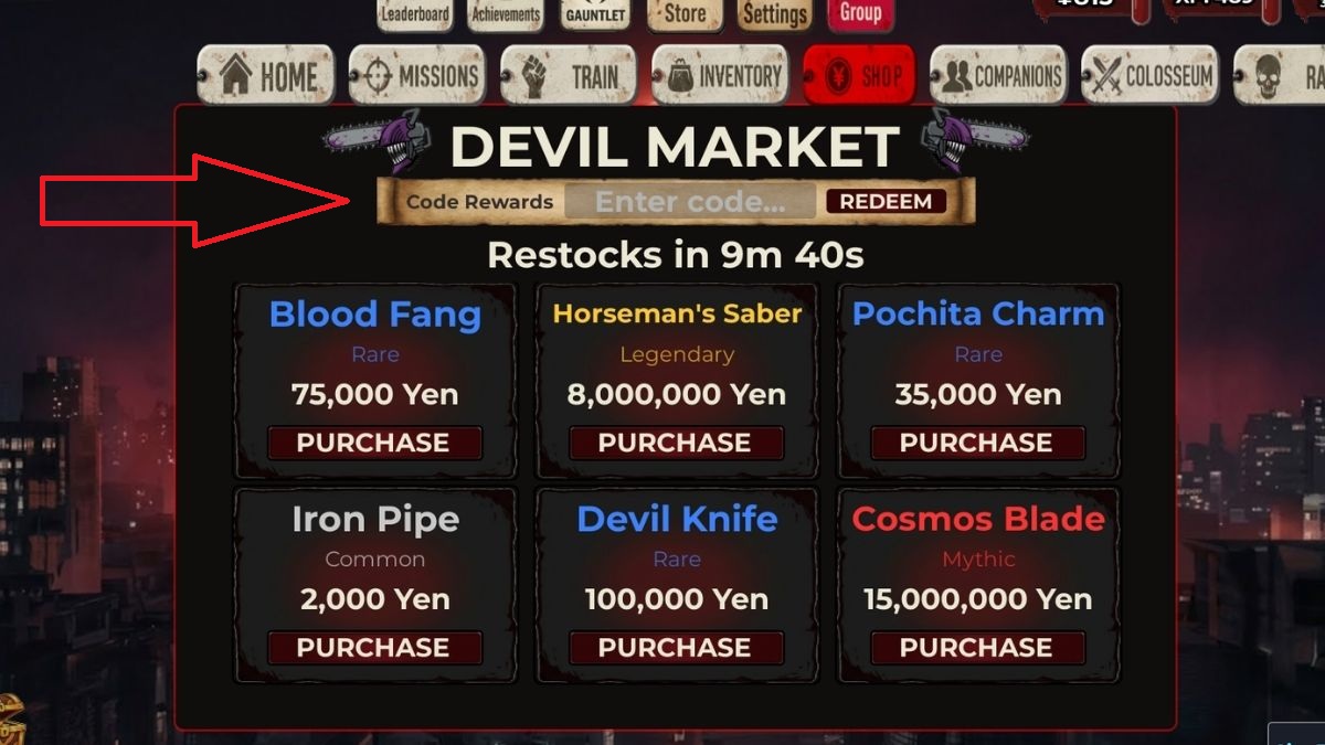 How to Redeem Chainsaw Man Incremental Codes