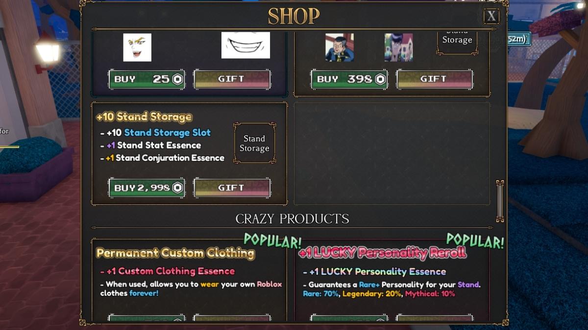How to Unlock More Stand Storage Slots in Bizarre Lineage