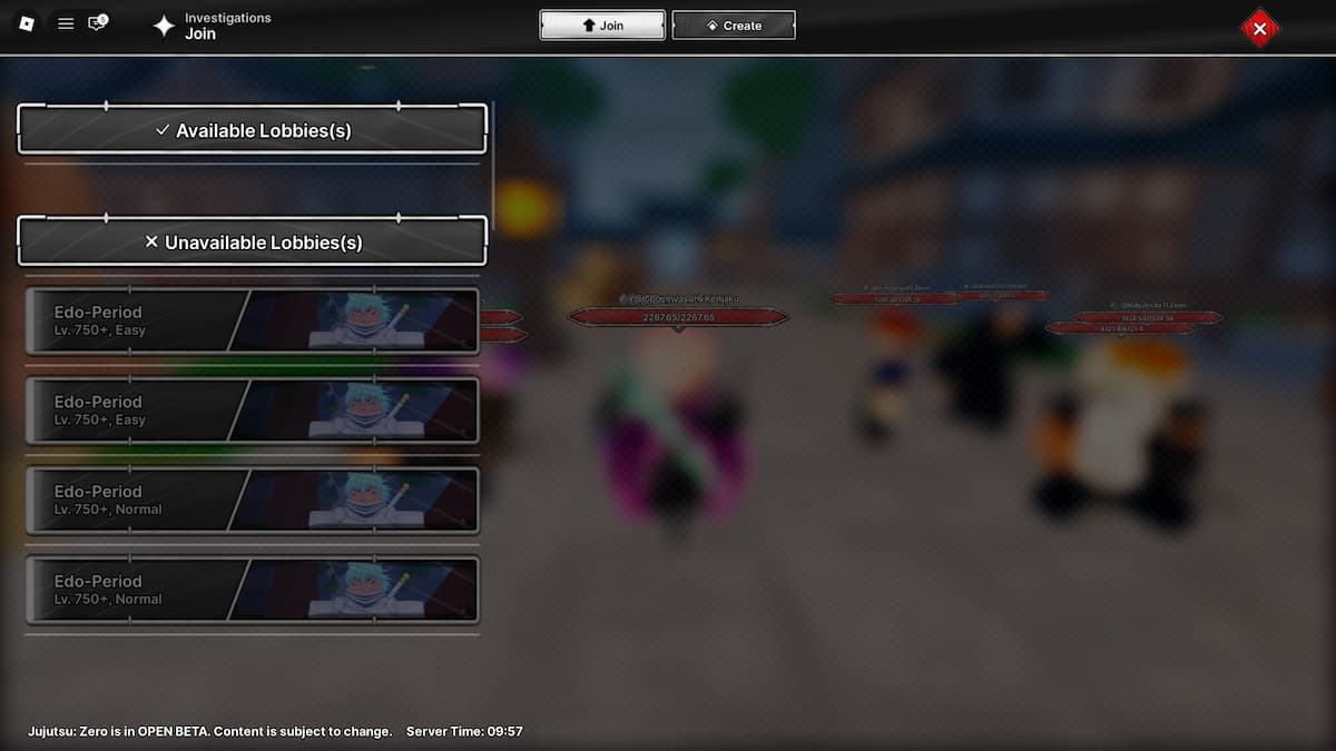 Jujutsu Zero Investigations gamemode