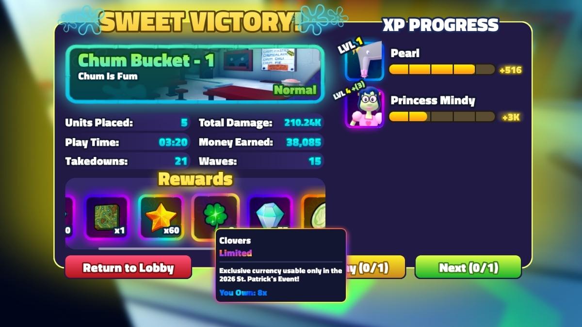 Clovers in SpongeBob TD