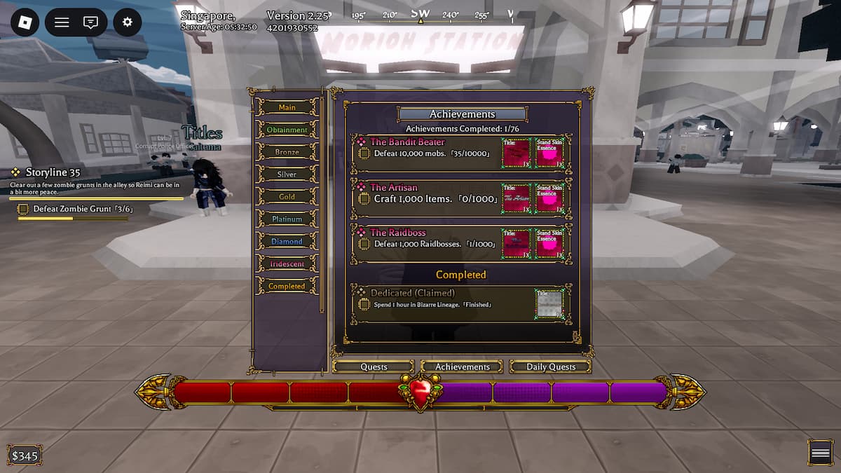 Unlock Titles in Bizarre Lineage