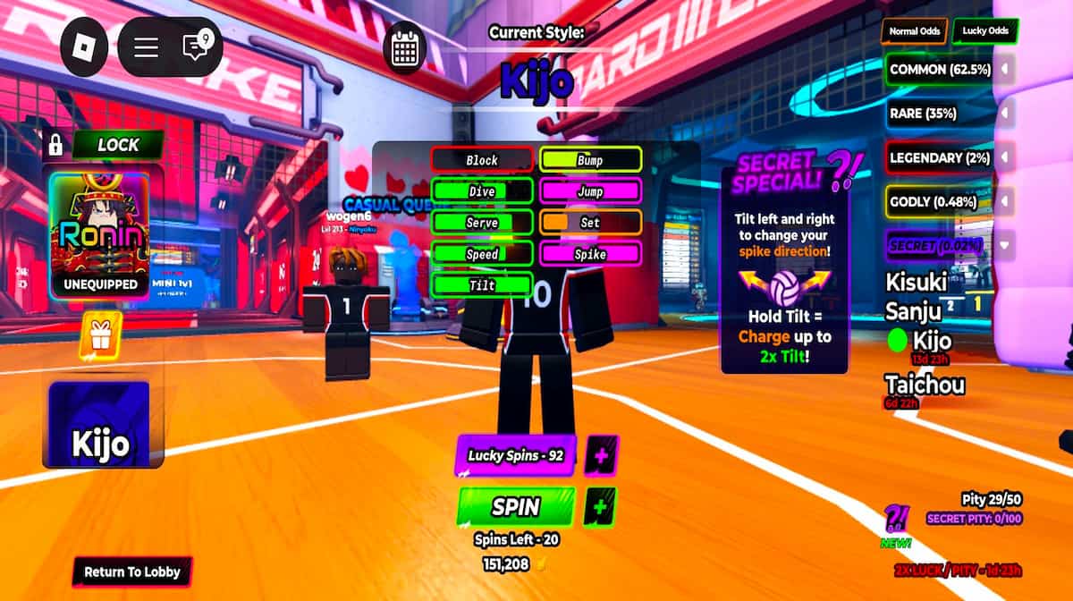 The Kijo Style in Volleyball Legends