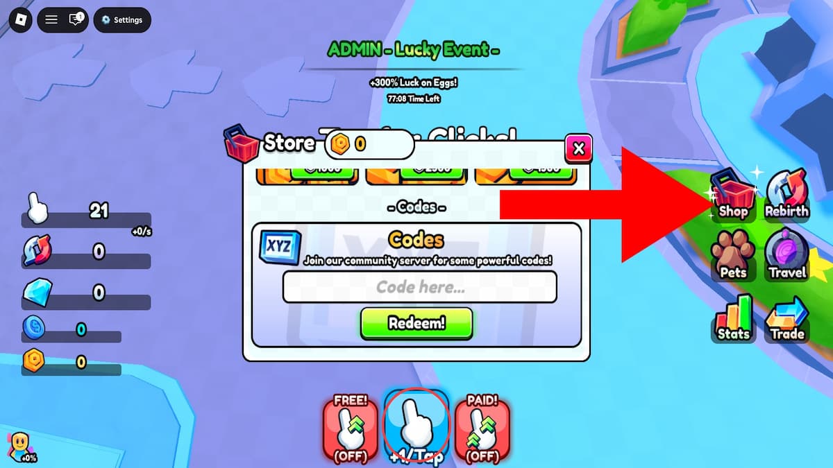 How to redeem Clicking Simulator Ultimate codes.