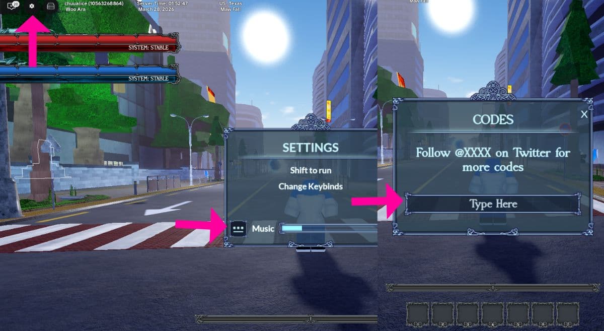 How To Redeem Codes in Reawakened