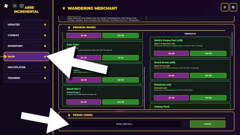 JoJos Bizarre Incremental Codes (April 2026) | Pro Game Guides