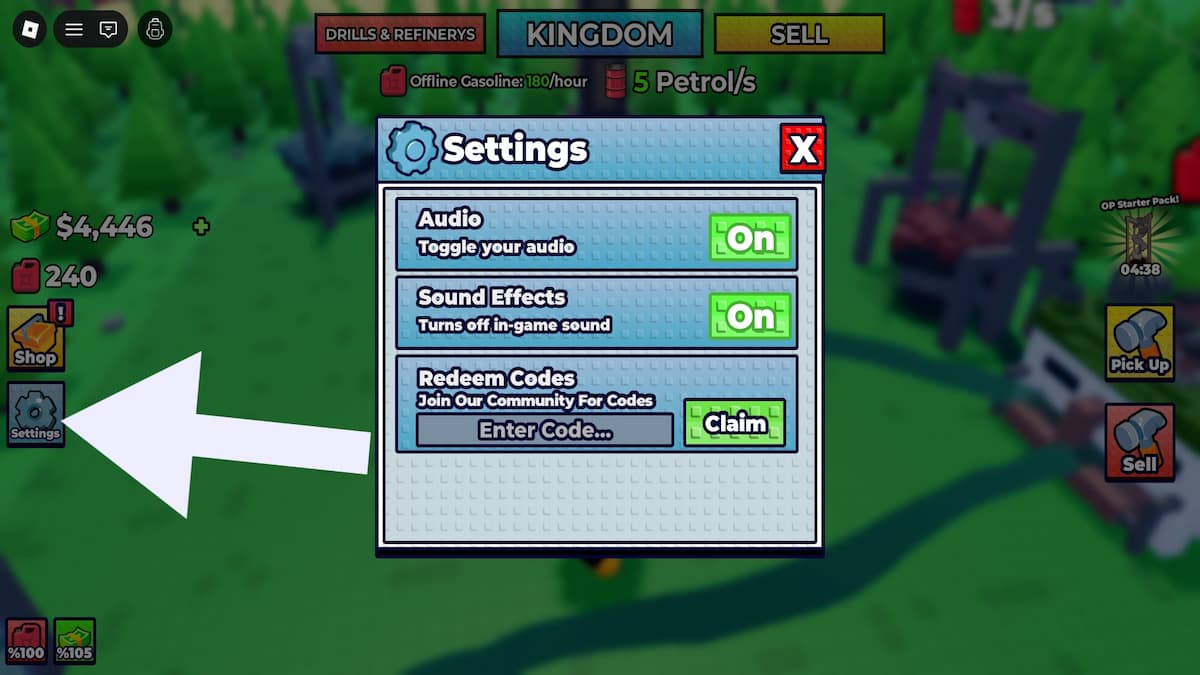 How to redeem Oil Empire codes.