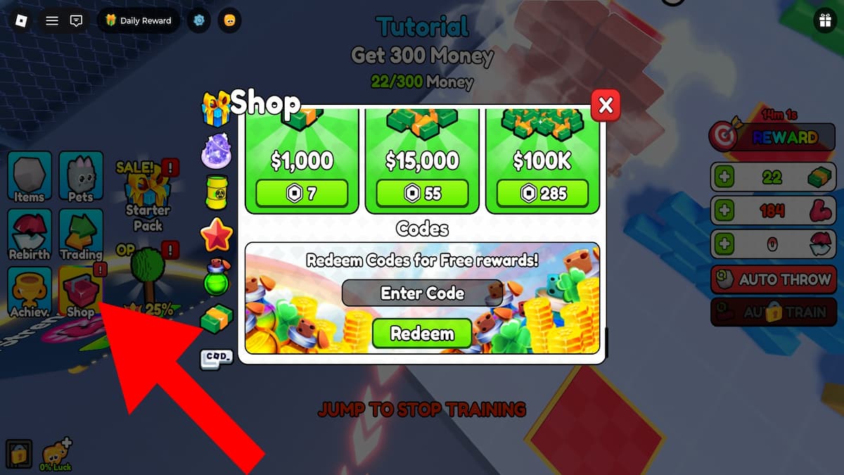 How to redeem Throwing Simulator codes.