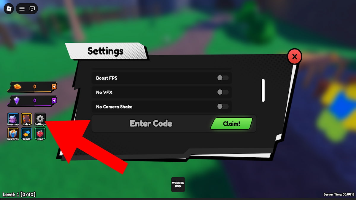 How to redeem Titan Fishing codes.