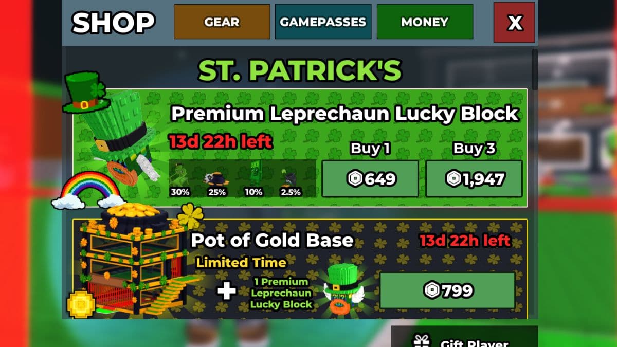 SAB St. Patrick's Shop