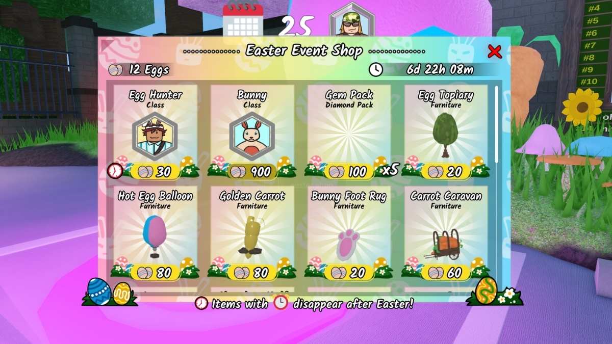 99 Nights in the forest Easter Event Part 2 Rewards