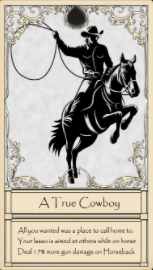 A True Cowboy card