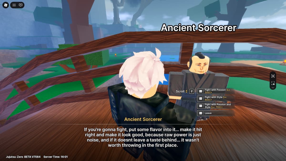 Ancient Sorcerer NPC in Jujutsu Zero