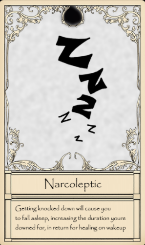 Narcoleptic card